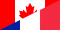 drapeaux français et canadien